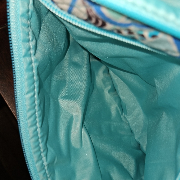 Vera Bradley Aqua and Blue Geometric Crossbody Bag - Picture 5 of 7